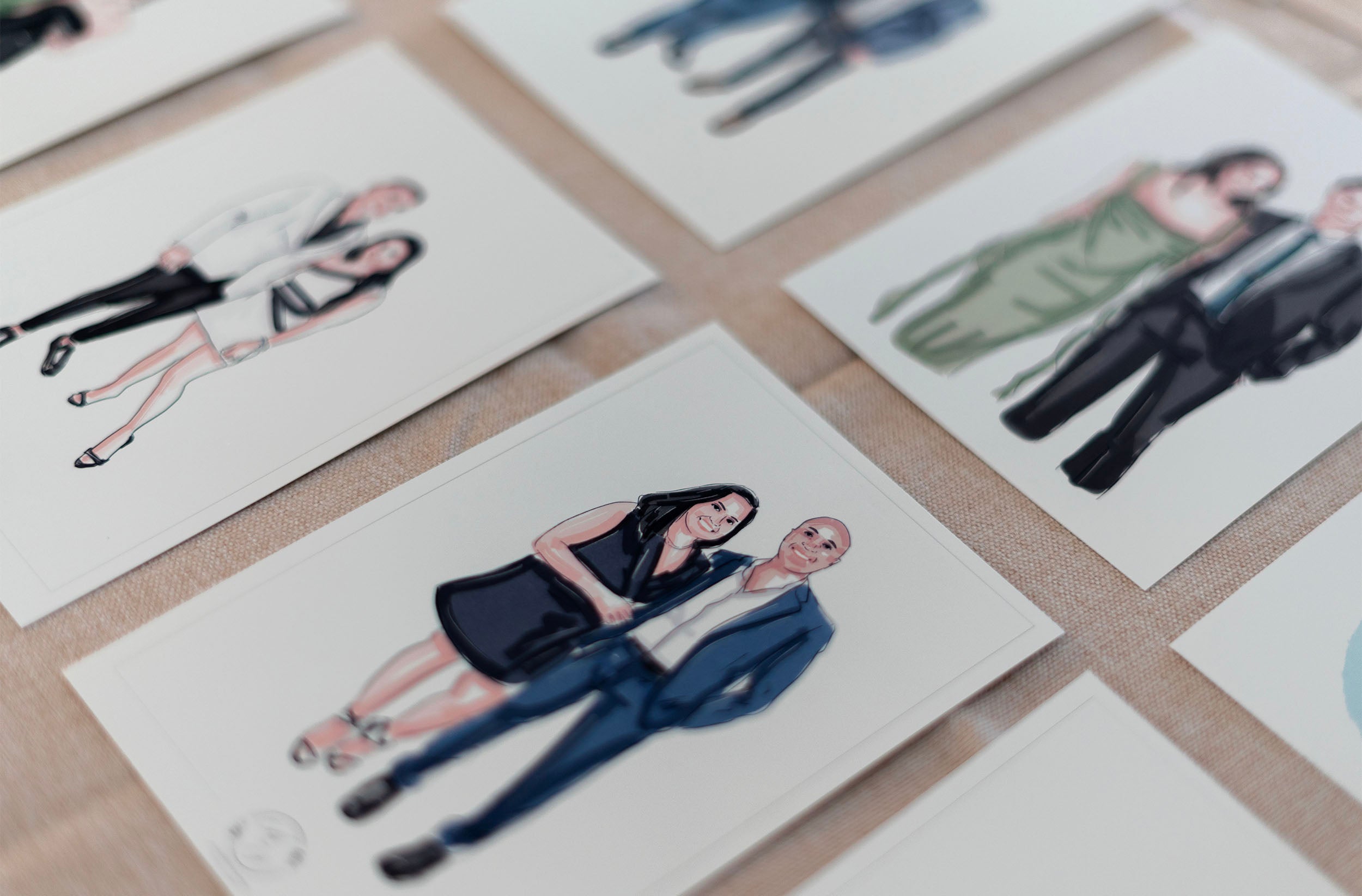 Live guest couple illustration
